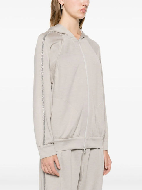 Monili chain-detail hoodie